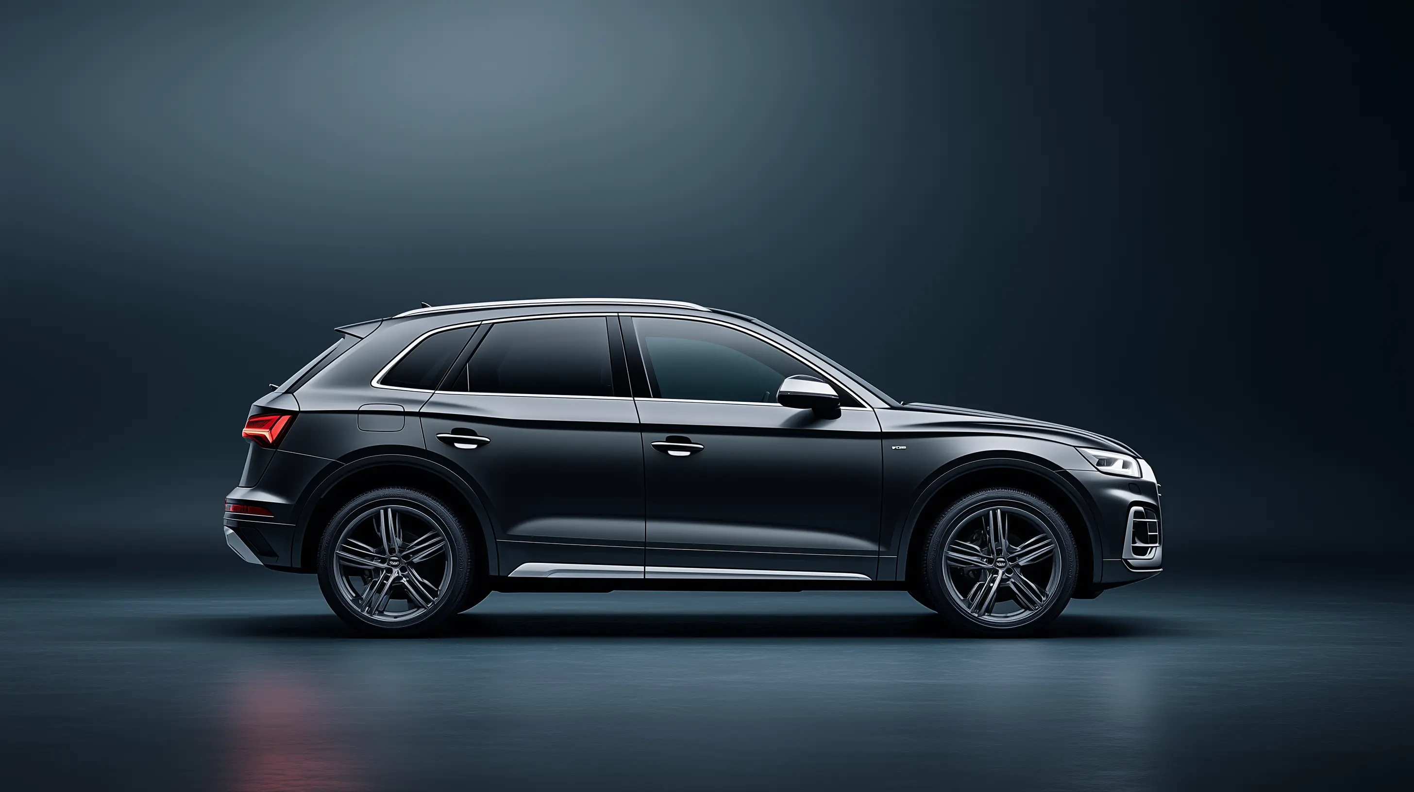Luxury SUV with professional window tinting showcasing different tint levels